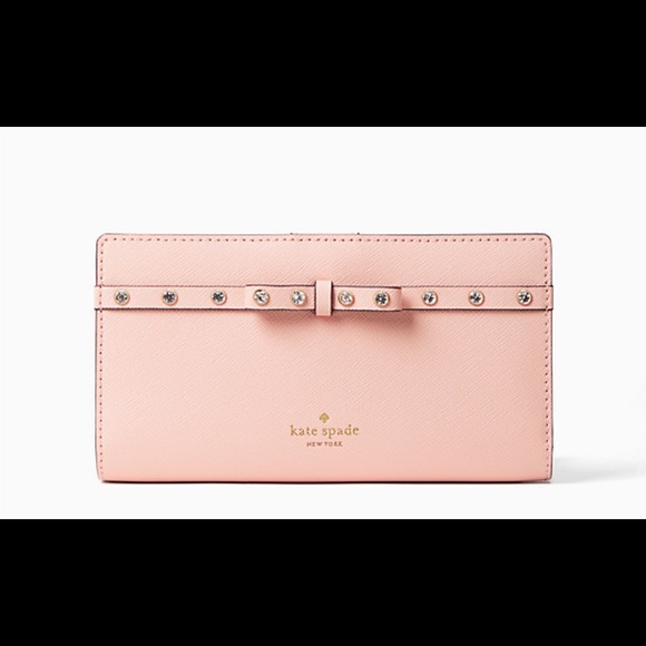 kate spade Handbags - NWT KATE SPADE LAUREL WAY JEWELED VELLUM WALLET